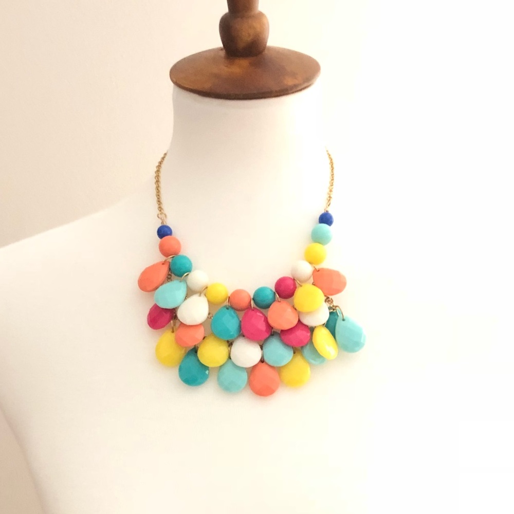 multi color beaded necklace
